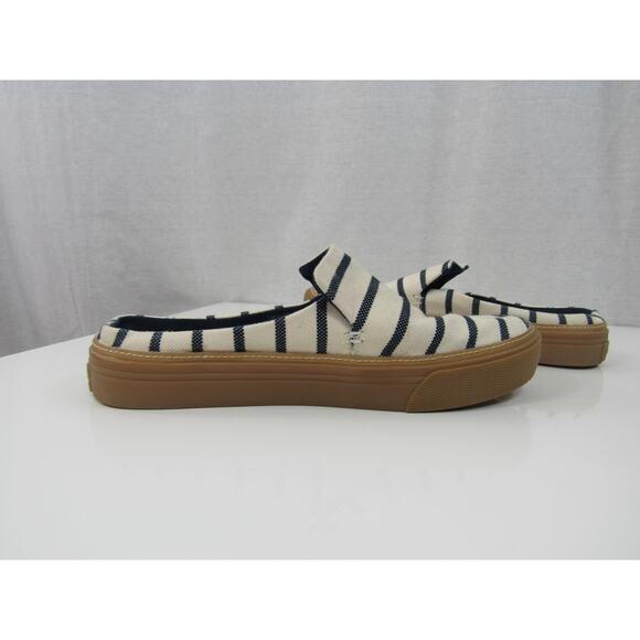 Toms Striped Mules in Navy and White - Picture 8 of 11